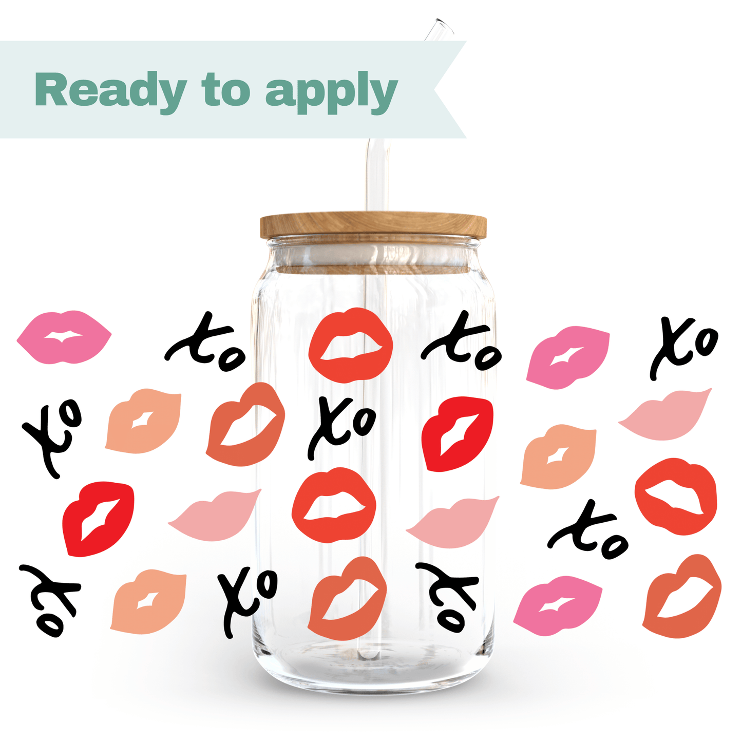 XOXO - 16oz UVDTF cup wrap #0060