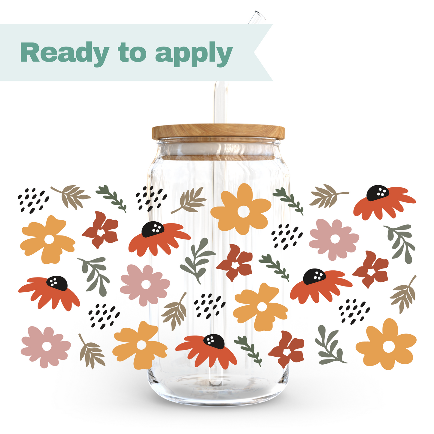 Wildflower Garden - 16oz UVDTF cup wrap #0156
