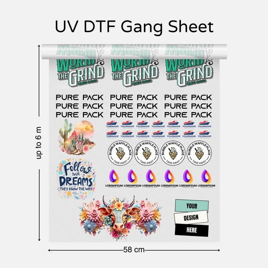 UVDTF Transfer Sticker Gang Sheet Online Builder